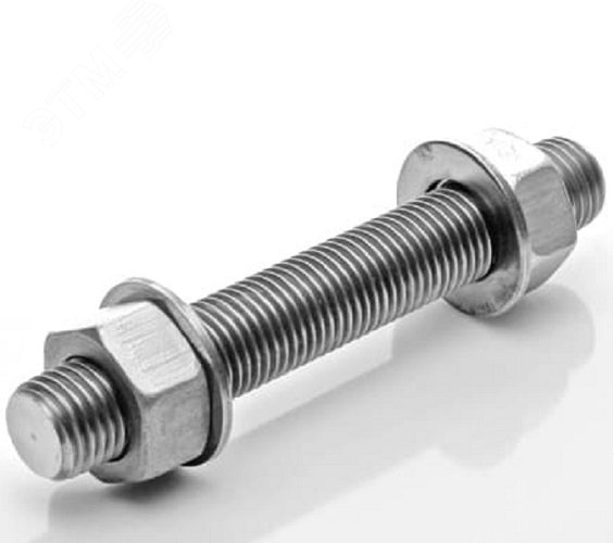 Купить Шпилька 2-1-M12-8gх70.12Х18Н10Т ОСТ 26-2040-96 с 2мя гайками M12.7H.12Х18Н10Т ОСТ 26-2041-96 и 2мя шайбами 12.12Х18Н10Т ОСТ 26-2042-96 в Казани Шпилька 2-1-M12-8gх70.12Х18Н10Т ОСТ 26-2040-96 с 2мя гайками M12.7H.12Х18Н10Т ОСТ 26-2041-96 и 2мя шайбами 12.12Х18Н10Т ОСТ 26-2042-96