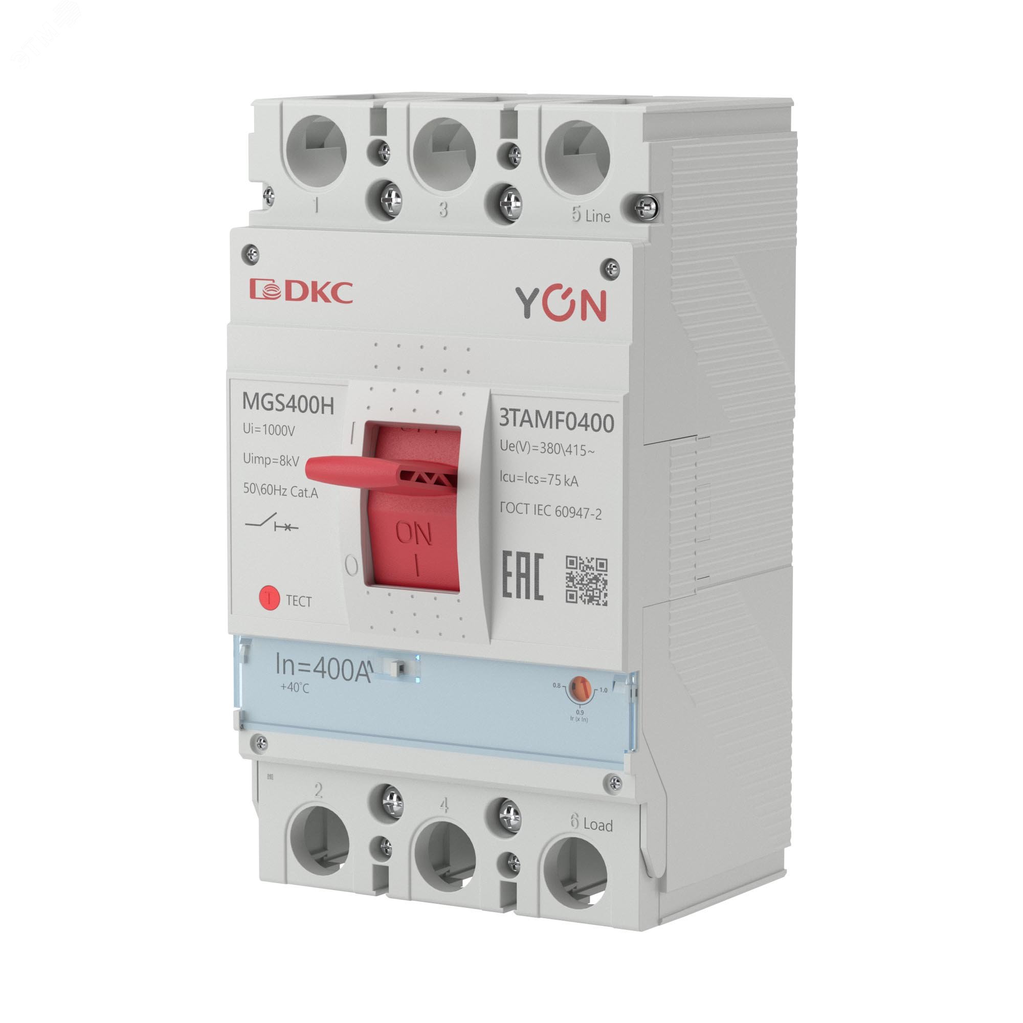 Выключатель автоматический YON MGS400 3P 320-400 A 75 kA