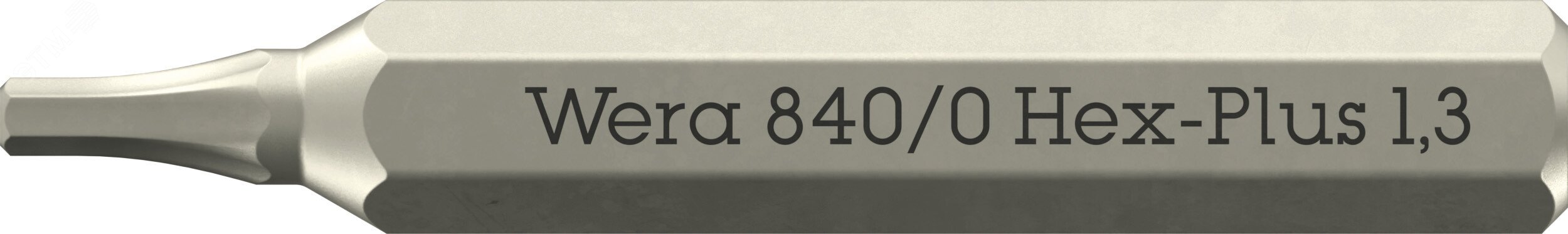 Бита с внешним шестигранником, HEX 1.3 x 30 мм, хвостовик шестигранный 5/32» C4.0 (4 мм), 840/0 Micro Hex-Plus