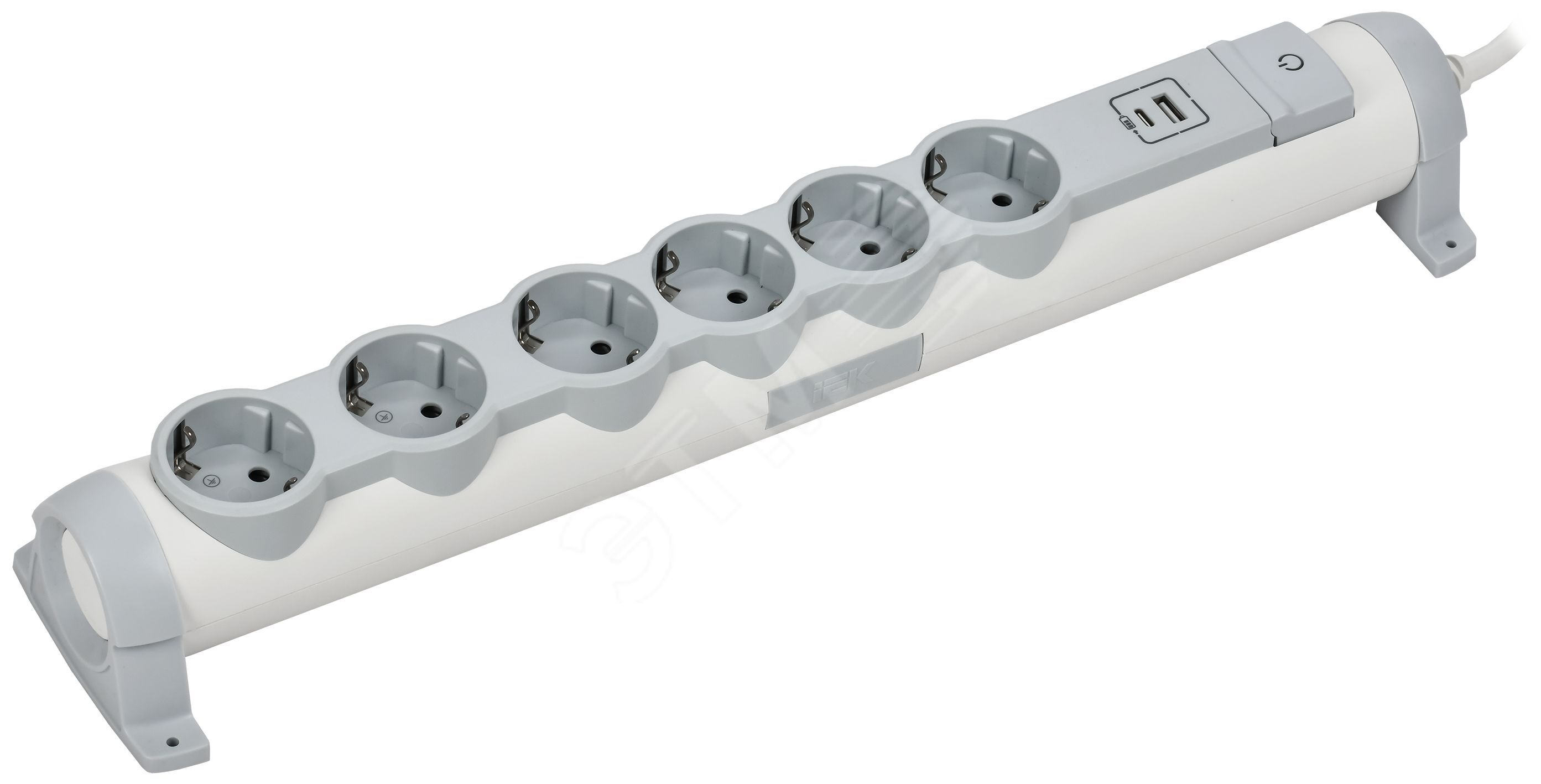 COMFORT Удлинитель У06К 6 мест 2P+PE 1,5м 3х1,5мм2 16А USB A+C 20Вт белый