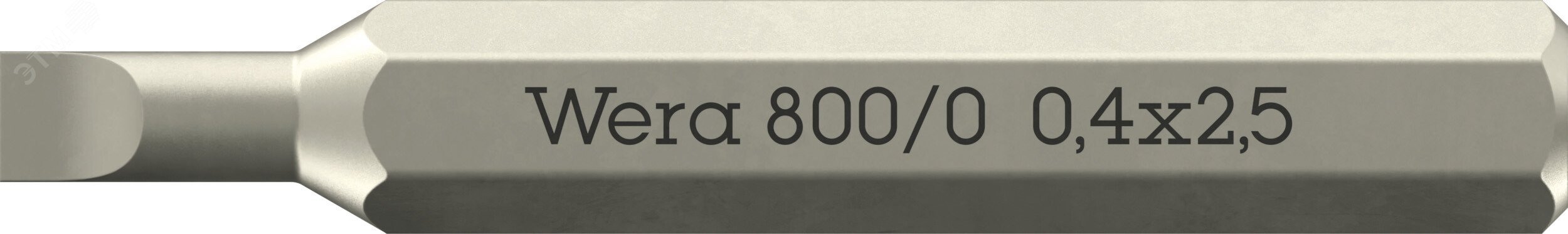 Бита шлицевая, SL 0.40 x 2.5 x 30 мм, хвостовик шестигранный 5/32» C4.0 (4 мм), 800/0 Micro Slotted