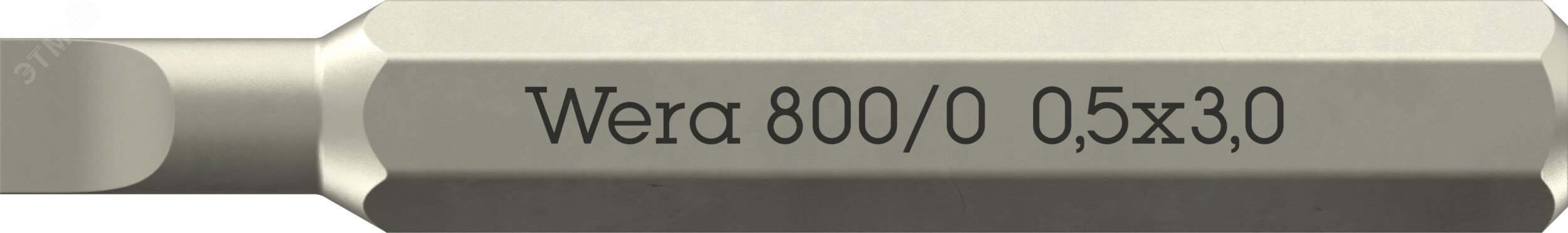 Бита шлицевая, SL 0.50 x 3.0 x 30 мм, хвостовик шестигранный 5/32» C4.0 (4 мм), 800/0 Micro Slotted