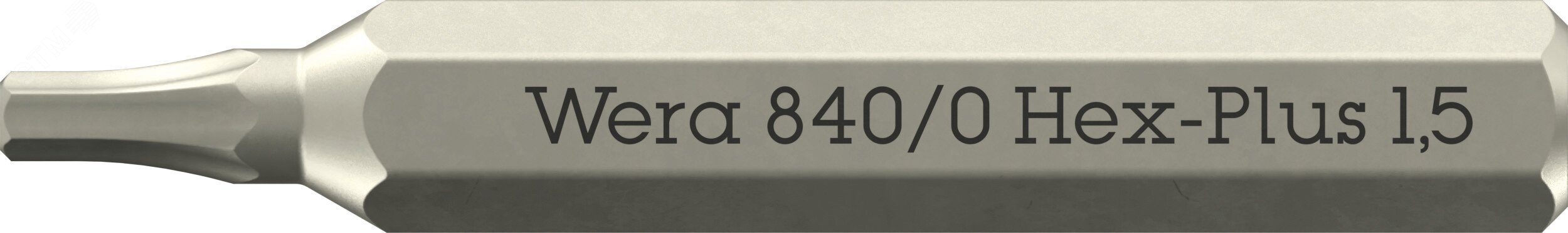 Бита с внешним шестигранником, HEX 1.5 x 30 мм, хвостовик шестигранный 5/32» C4.0 (4 мм), 840/0 Micro Hex-Plus