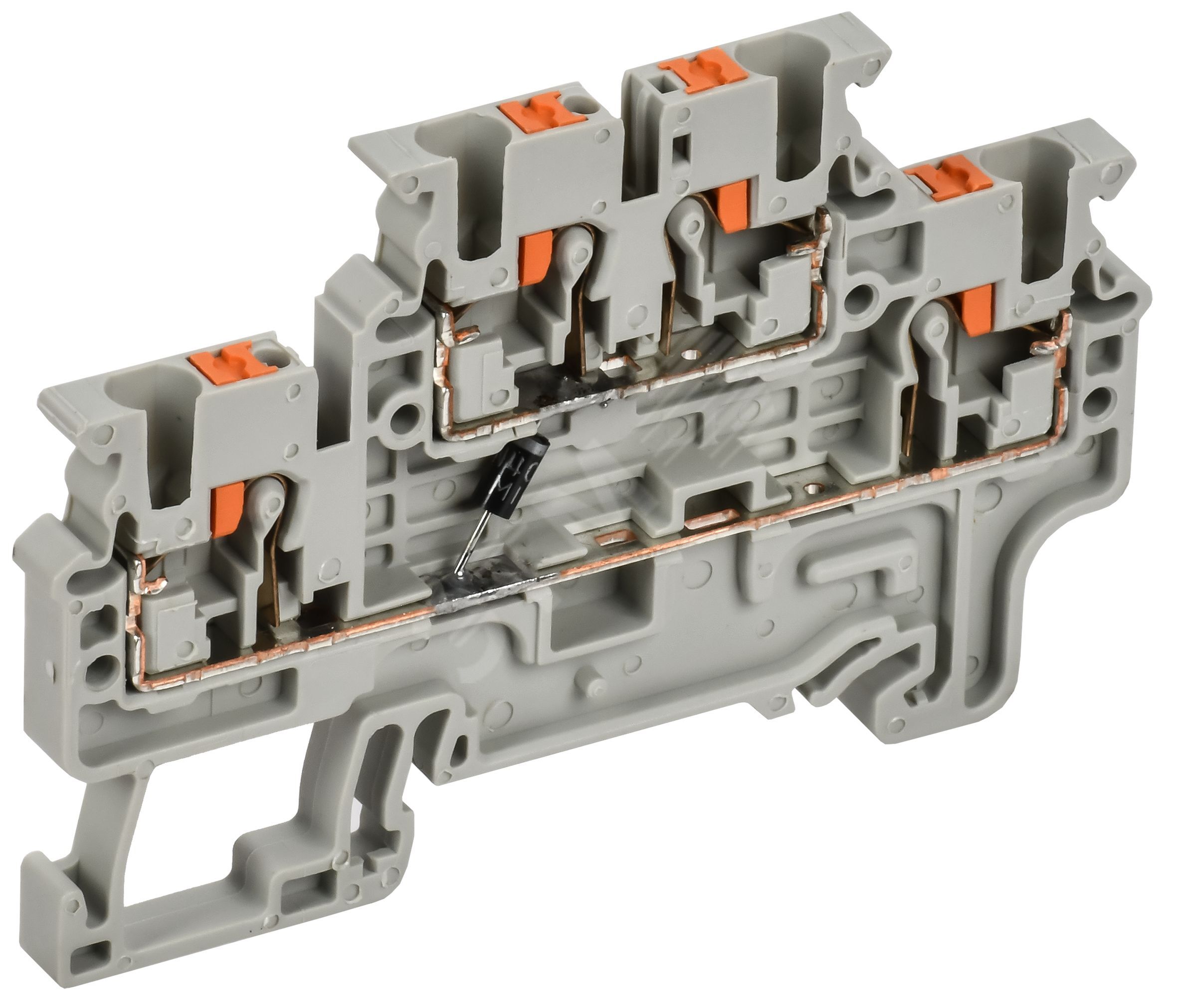 ARMAFIX Колодка клеммная CPDL2.5(E)D2 2х-уровневая с встроенным диодом