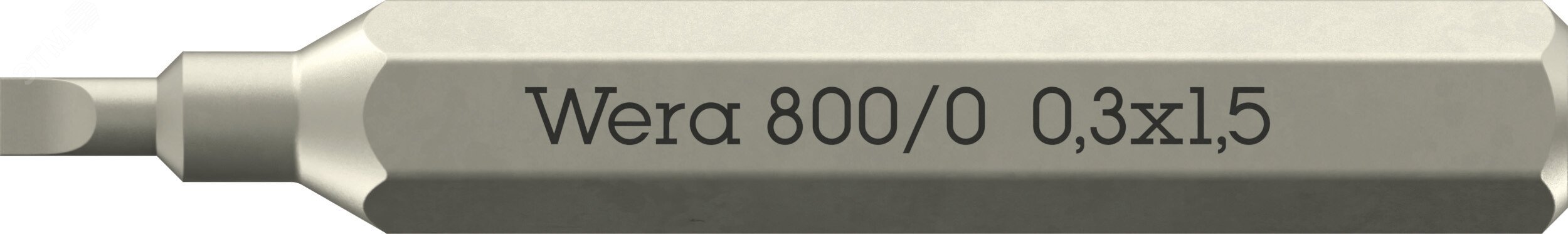 Бита шлицевая, SL 0.30 x 1.5 x 30 мм, хвостовик шестигранный 5/32» C4.0 (4 мм), 800/0 Micro Slotted