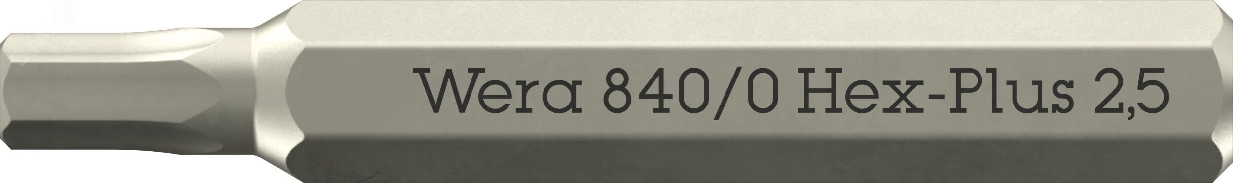 Бита с внешним шестигранником, HEX 2.5 x 30 мм, хвостовик шестигранный 5/32» C4.0 (4 мм), 840/0 Micro Hex-Plus