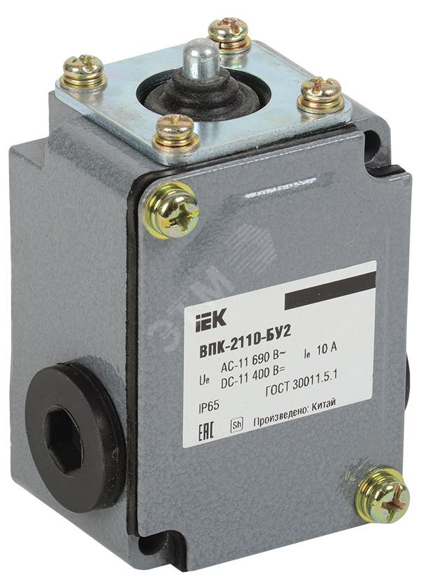 Выключатель концевой ВПК-2110-БУ2, толкатель, IP65, IEK