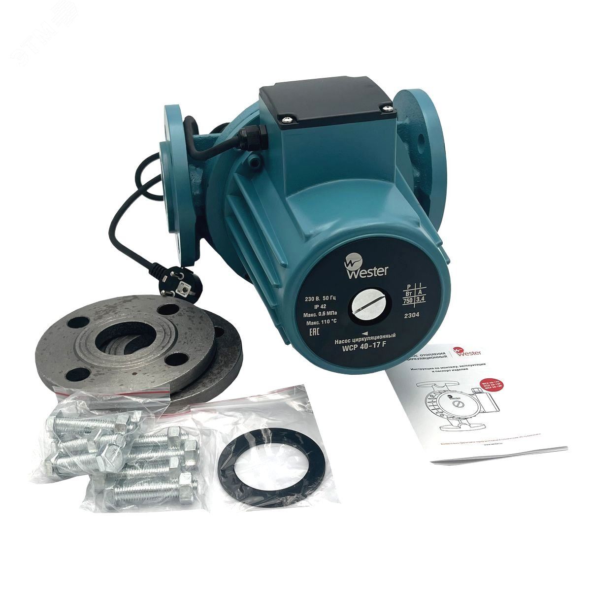 Купить Насос циркуляционный WCP 50-18F 250мм, фланец, 23 м3/час, напор 18м в Казани Насос циркуляционный WCP 50-18F 250мм, фланец, 23 м3/час, напор 18м