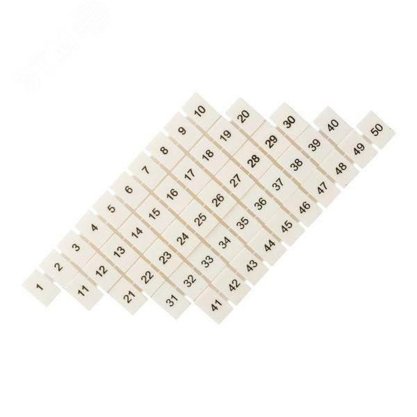 Маркеры для UT/ST/Push-in 2,5 с нумерацией 1-50 (100 шт.) EKF