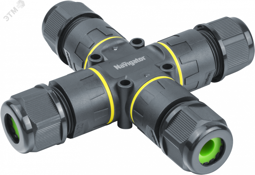 Коннектор кабельный герметичный безвинтовой X-образный 3PIN NTB-X03-3P-IP68