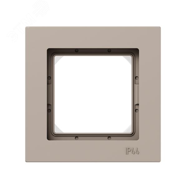Рамка 1-местная IP44  крем.  пластик Эпика EKF
