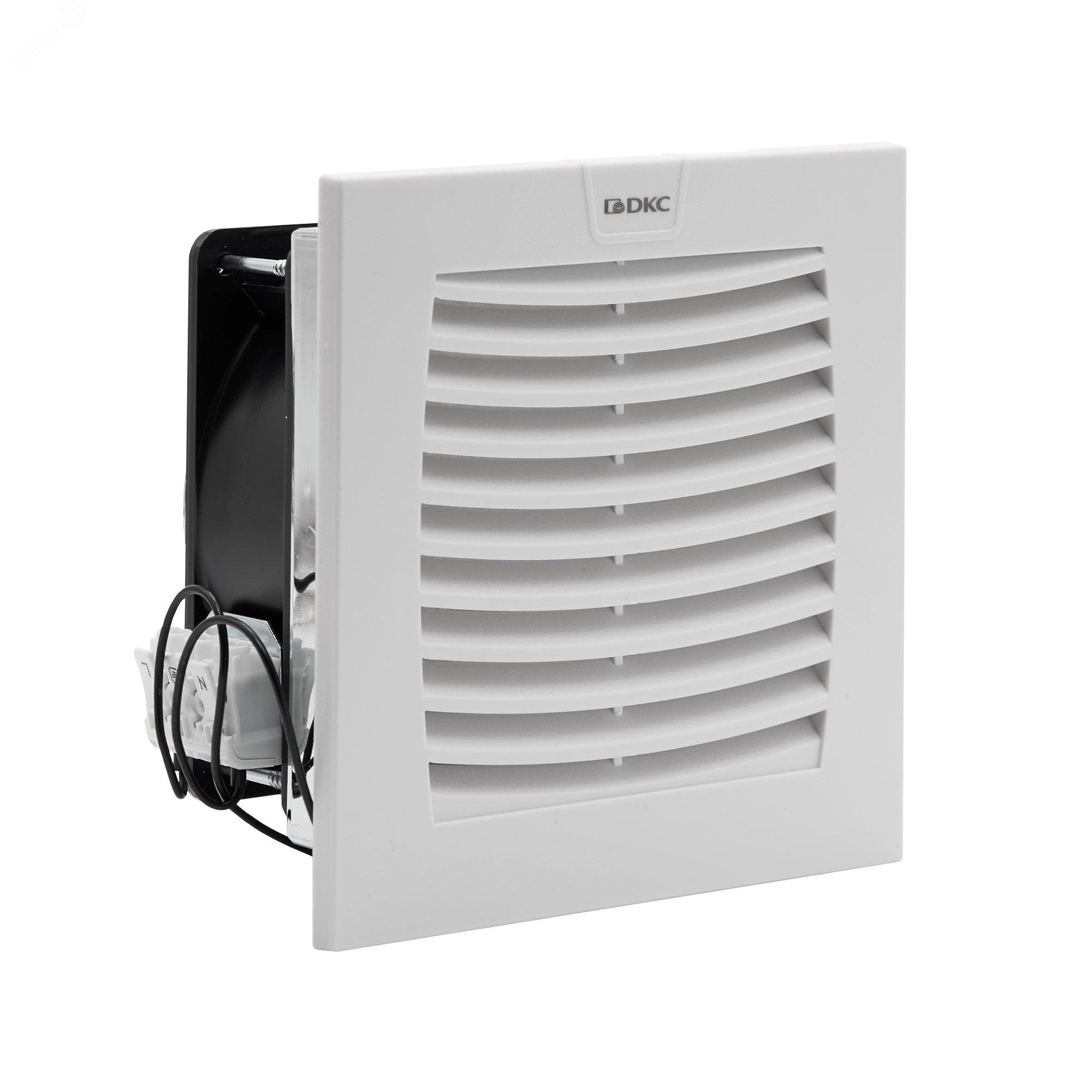 Вентилятор с фильтром ЭМС 100 м3/ч, 230В AC, 152х152 мм, IP54
