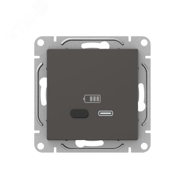 Механизм розетки USB-С  быстрая  мокко Эпика EKF