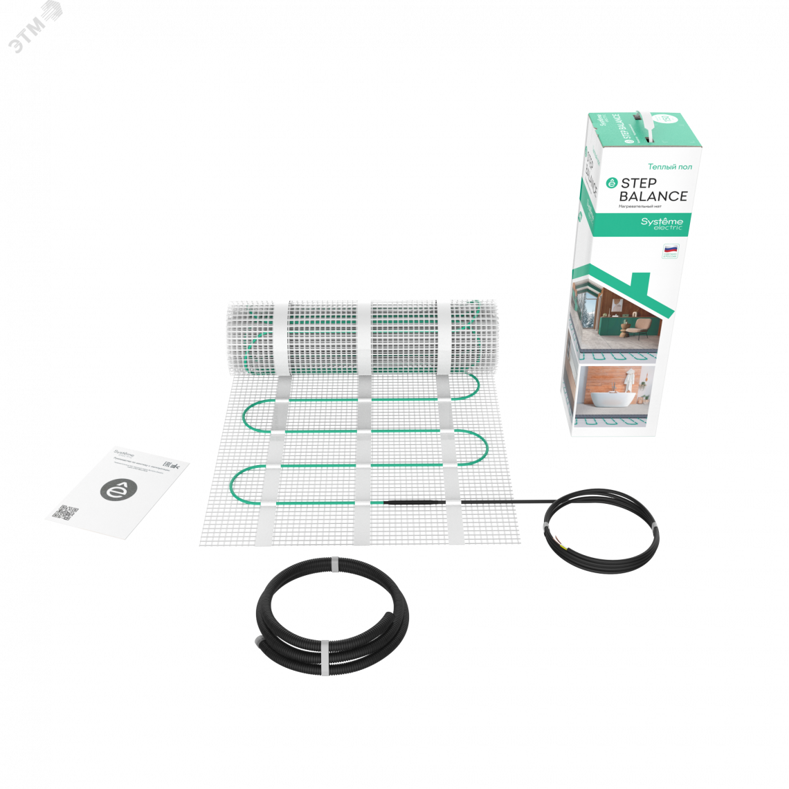 Купить Теплый пол (мат нагревательный) STEP BALANCE SBM150015, 150 Вт/м2, 225 Вт, 1,5 м2 в Казани Теплый пол (мат нагревательный) STEP BALANCE SBM150015, 150 Вт/м2, 225 Вт, 1,5 м2