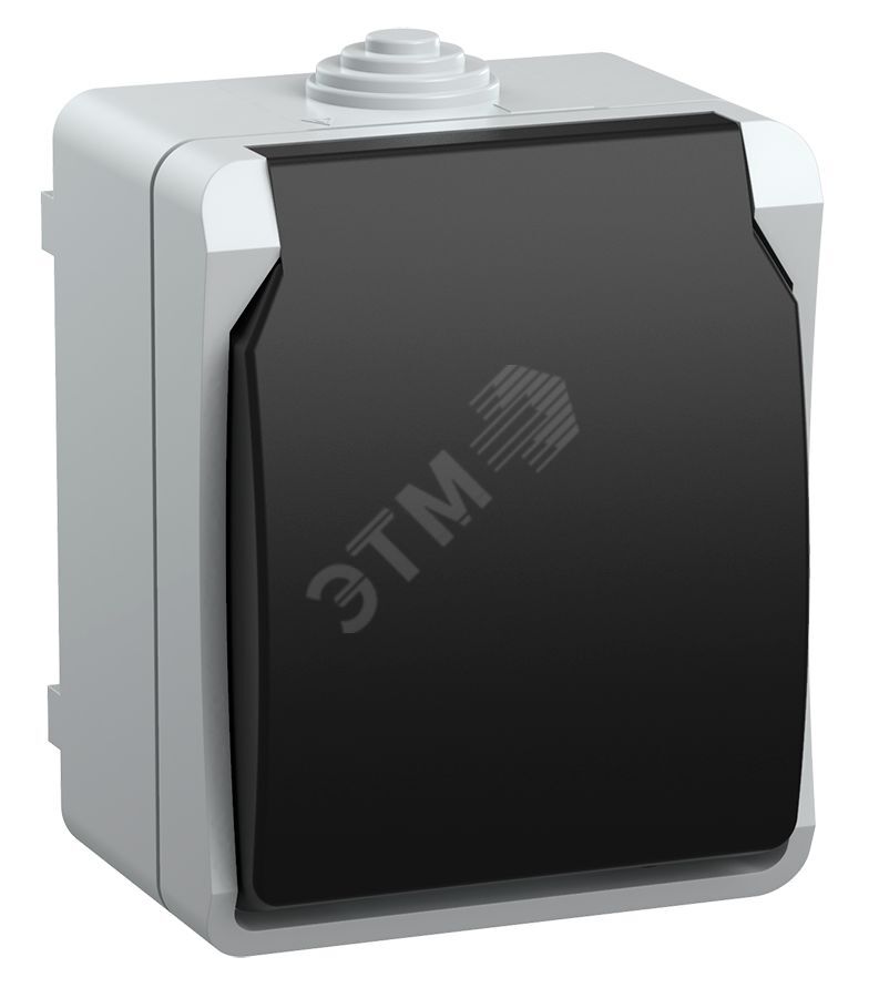 ФОРС Розетка наружная с заземлением с крышкой IP54