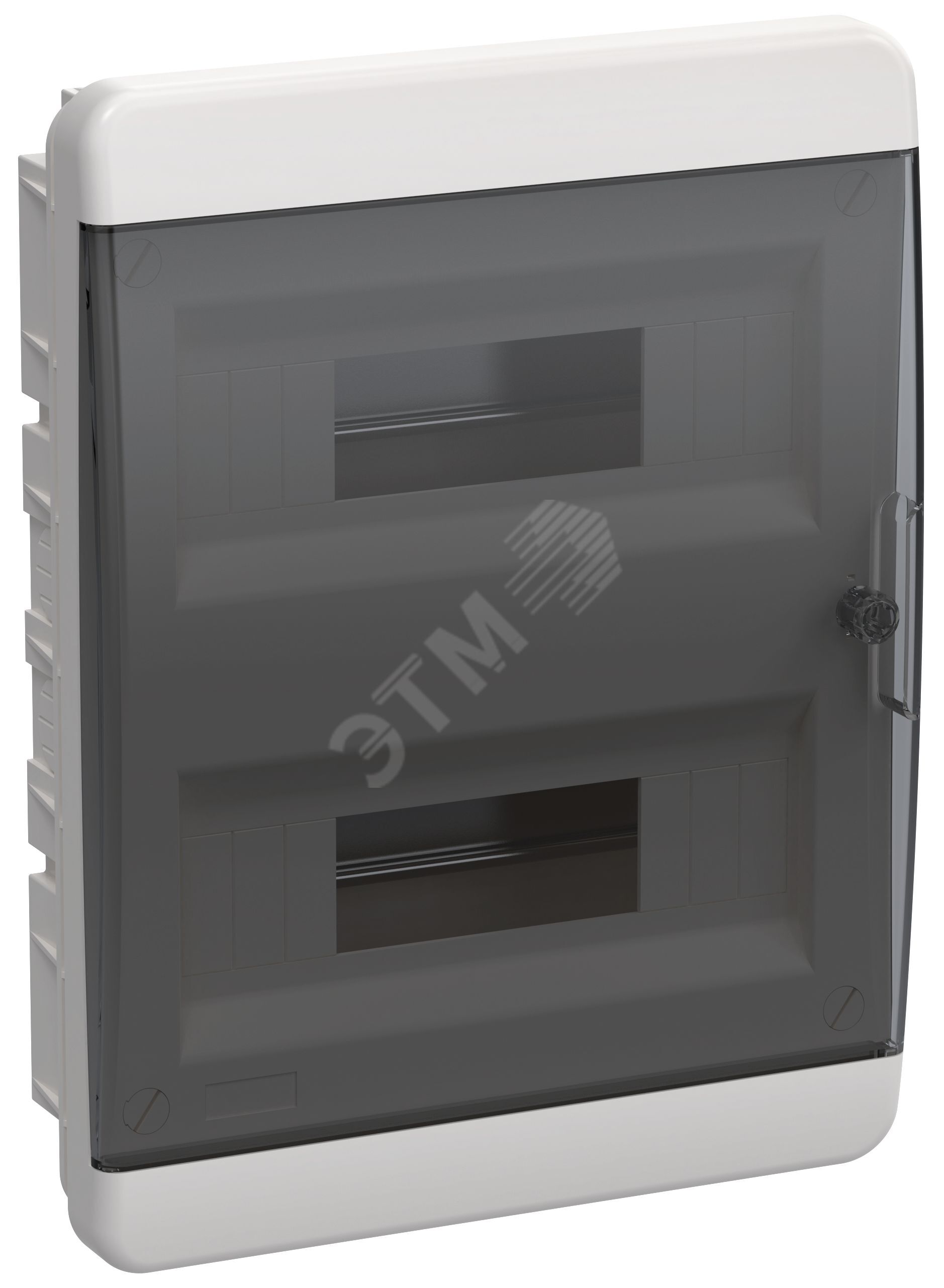 TEKFOR Корпус пластиковый ЩРВ-П-24 IP41 черная прозрачная дверь IEK