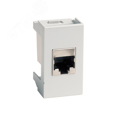 Розетка RJ-12 Viva 1 модуль серая