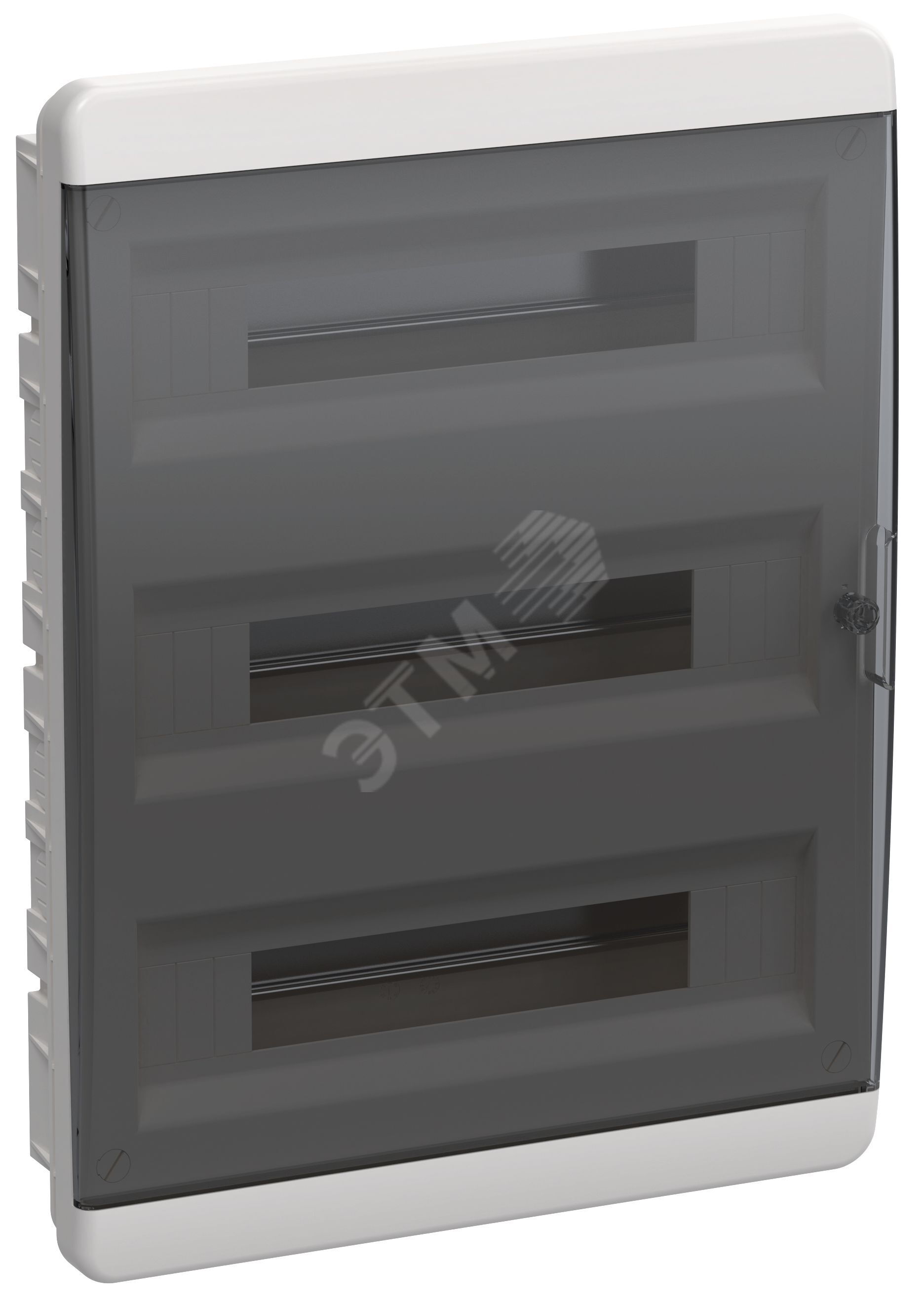 TEKFOR Корпус пластиковый ЩРВ-П-54 IP41 черная прозрачная дверь IEK