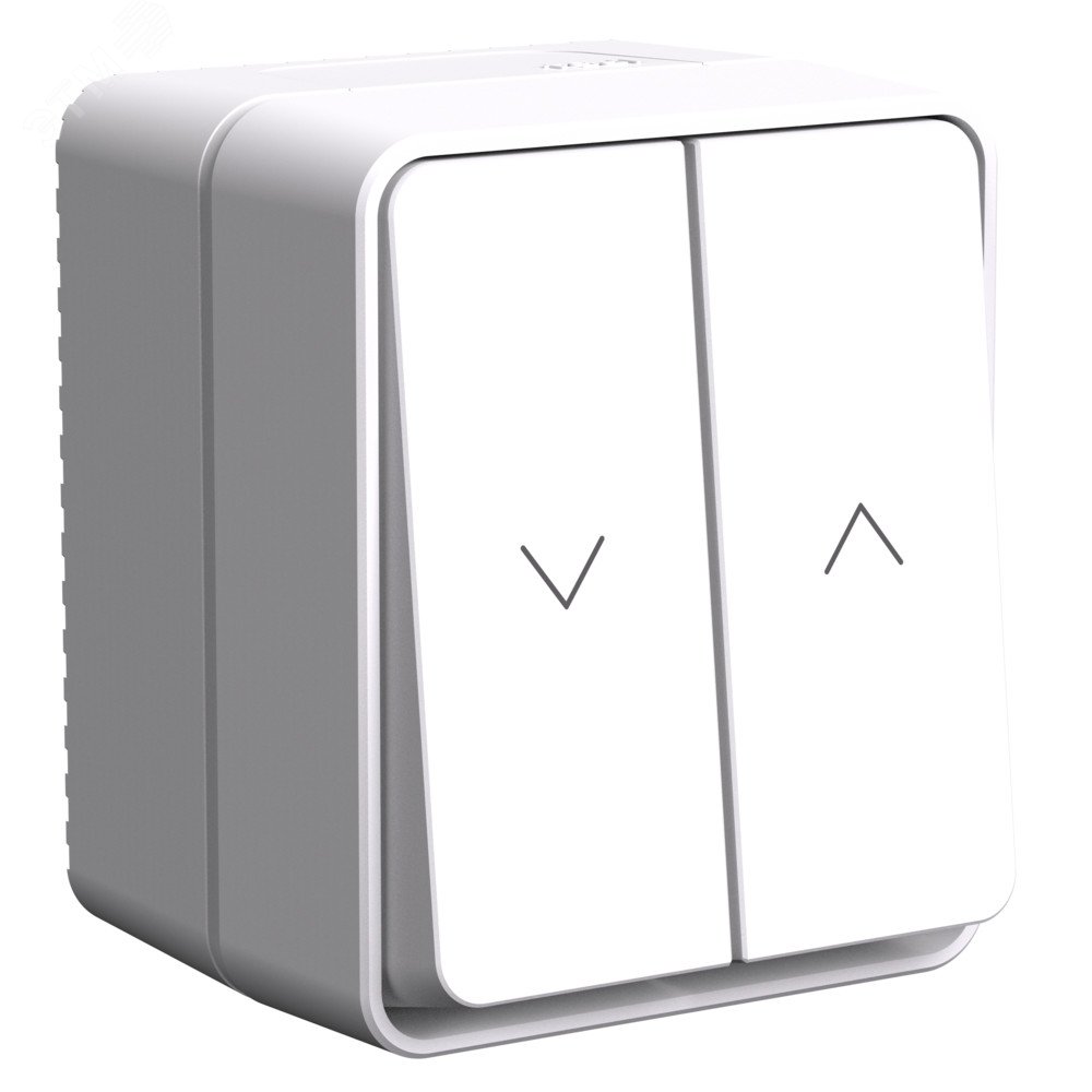 ATLASDESIGN PROFI IP54 2-клавишный ВЫКЛЮЧАТЕЛЬ ДЛЯ ЖАЛЮЗИ, 2хсх.4, БЕЛЫЙ