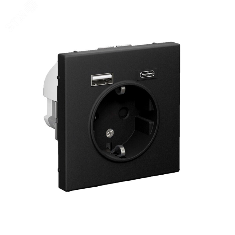 Купить ARTGALLERY розетка 16А с 2 USB A+C, 5В/2,4А/3,0А, 2х5В/1,5А, механизм, карбон в Казани ARTGALLERY розетка 16А с 2 USB A+C, 5В/2,4А/3,0А, 2х5В/1,5А, механизм, карбон