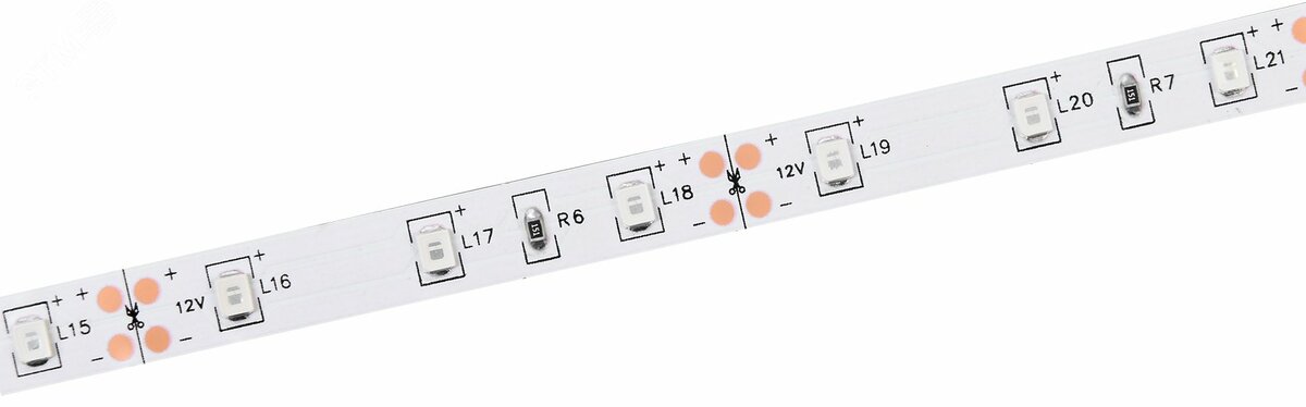 Лента светодиодная LEDх60/м 5м 4.8w/m 12в зеленый