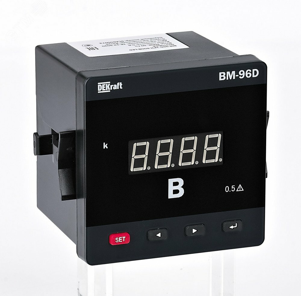 Вольтметр цифровой 96×96мм трехфазный, вход 100В, выход DO, LED-дисплей ВМ-96D