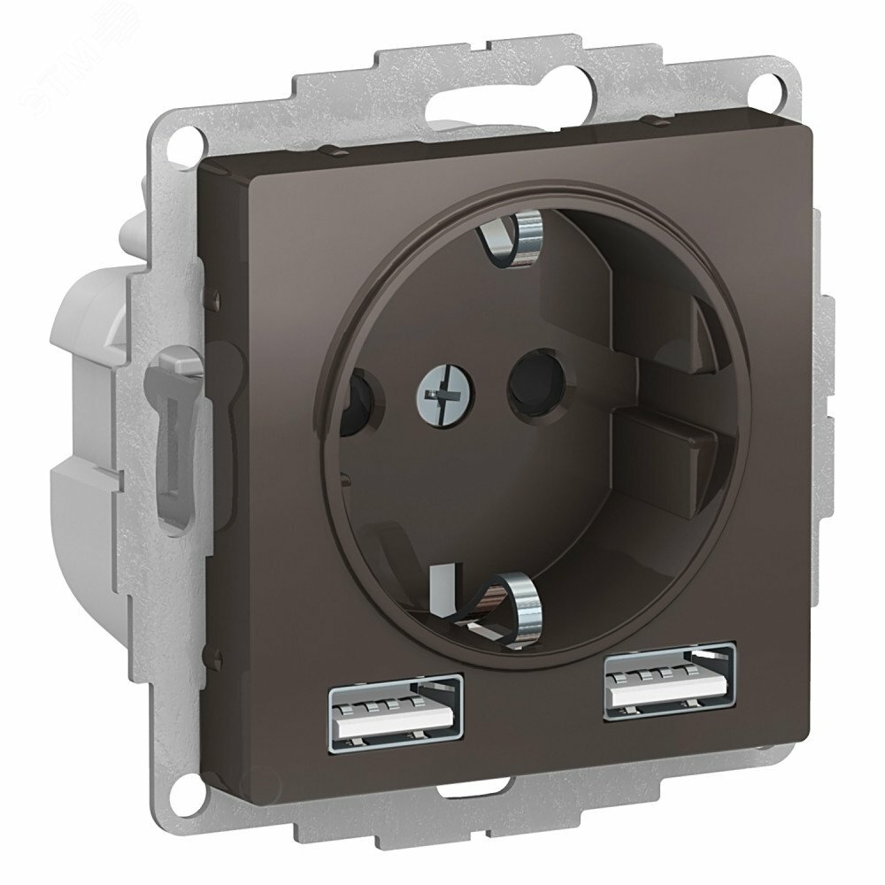Купить РОЗЕТКА ATLASDESIGN 16А c 2 USB A+A, 5В/2,4А, 2х5В/1,2А, механизм, МОККО в Казани РОЗЕТКА ATLASDESIGN 16А c 2 USB A+A, 5В/2,4А, 2х5В/1,2А, механизм, МОККО