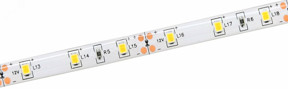 Лента светодиодная 5м LSR-2835W60-4,8-IP65-12В