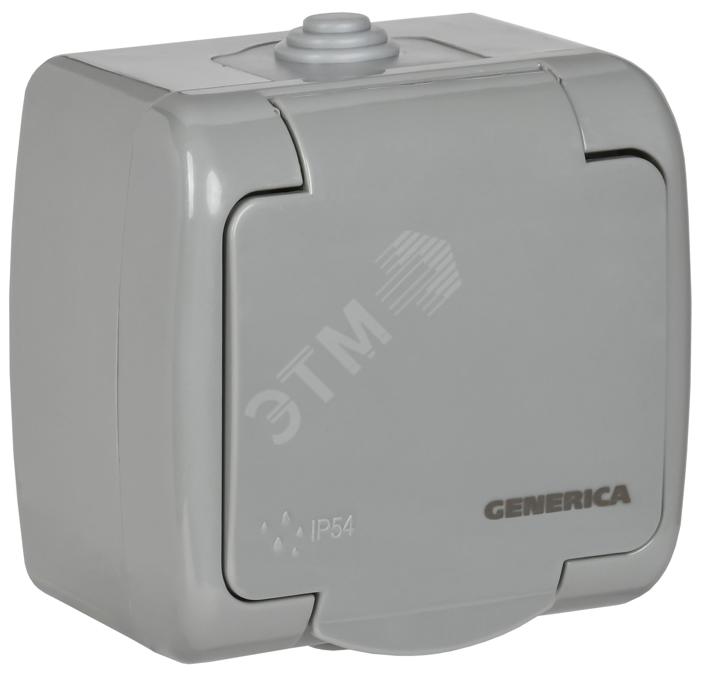 AQUATIC Розетка 1-ая с з/к откр. уст. 16А IP54    РСш12-2-А