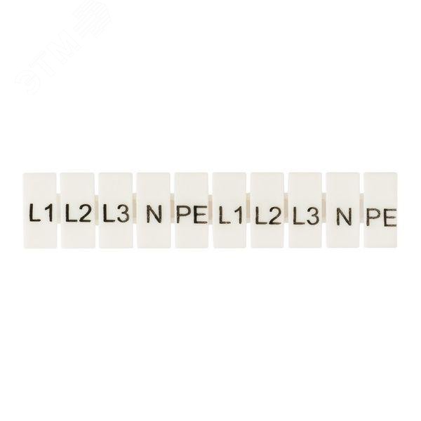 Маркеры для UT/ST/Push-in 6 с символами L1, L2, L3, N, PE (100 шт.) EKF