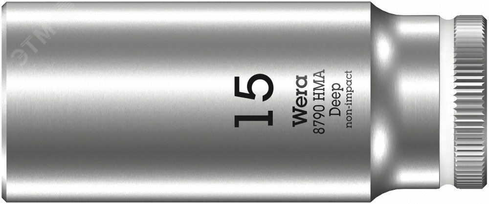 Головка торцевая шестигранная 8790 HMA Deep DR 1/4 глубокая 15 x 50 мм