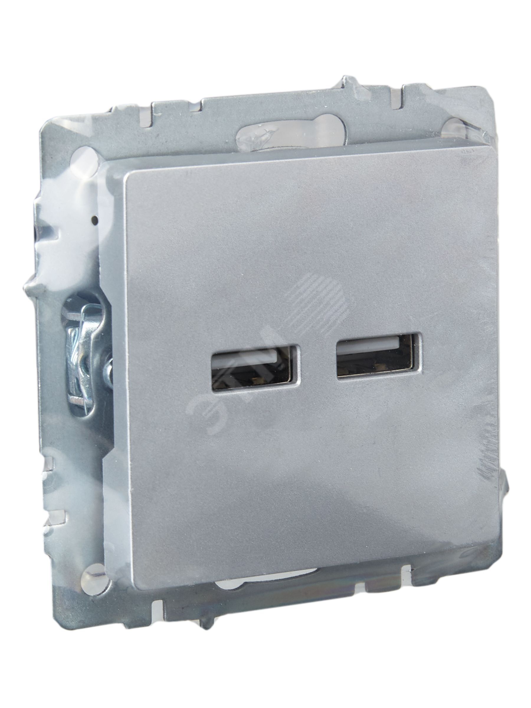Купить BRITE Розетка USB A+A 3.1А РЮ10-1-БрА алюминий в Казани BRITE Розетка USB A+A 3.1А РЮ10-1-БрА алюминий