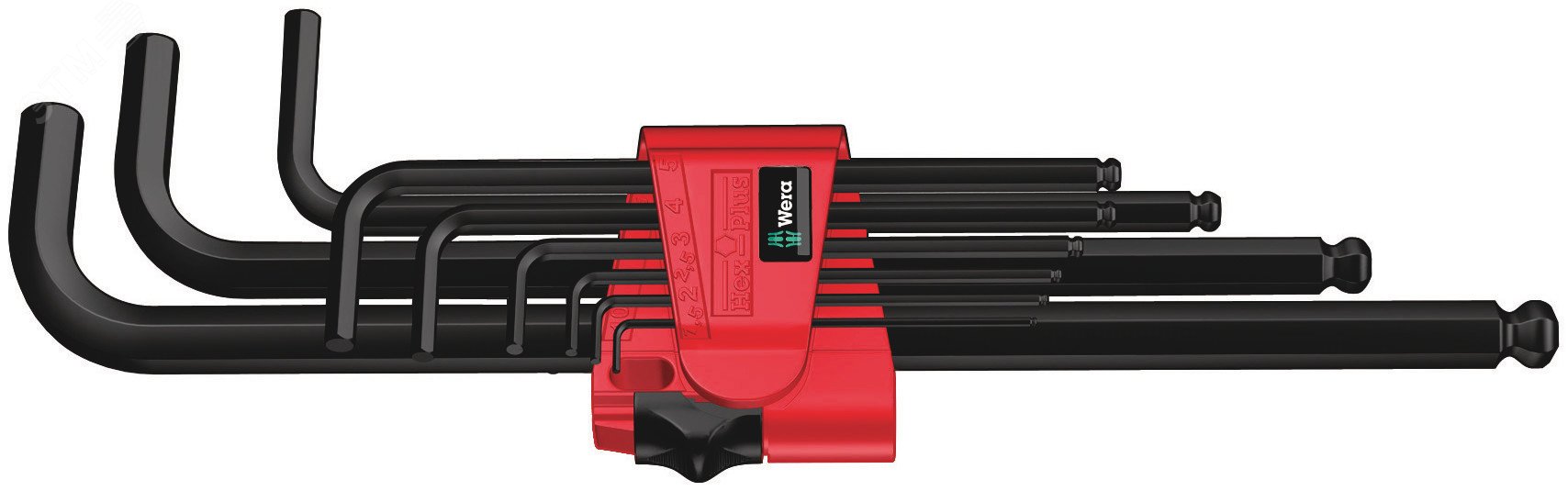 Набор Г-образных ключей 950/9 Hex-Plus BlackLaser 6 с шаром 1.5 — 10 мм 9 предметов