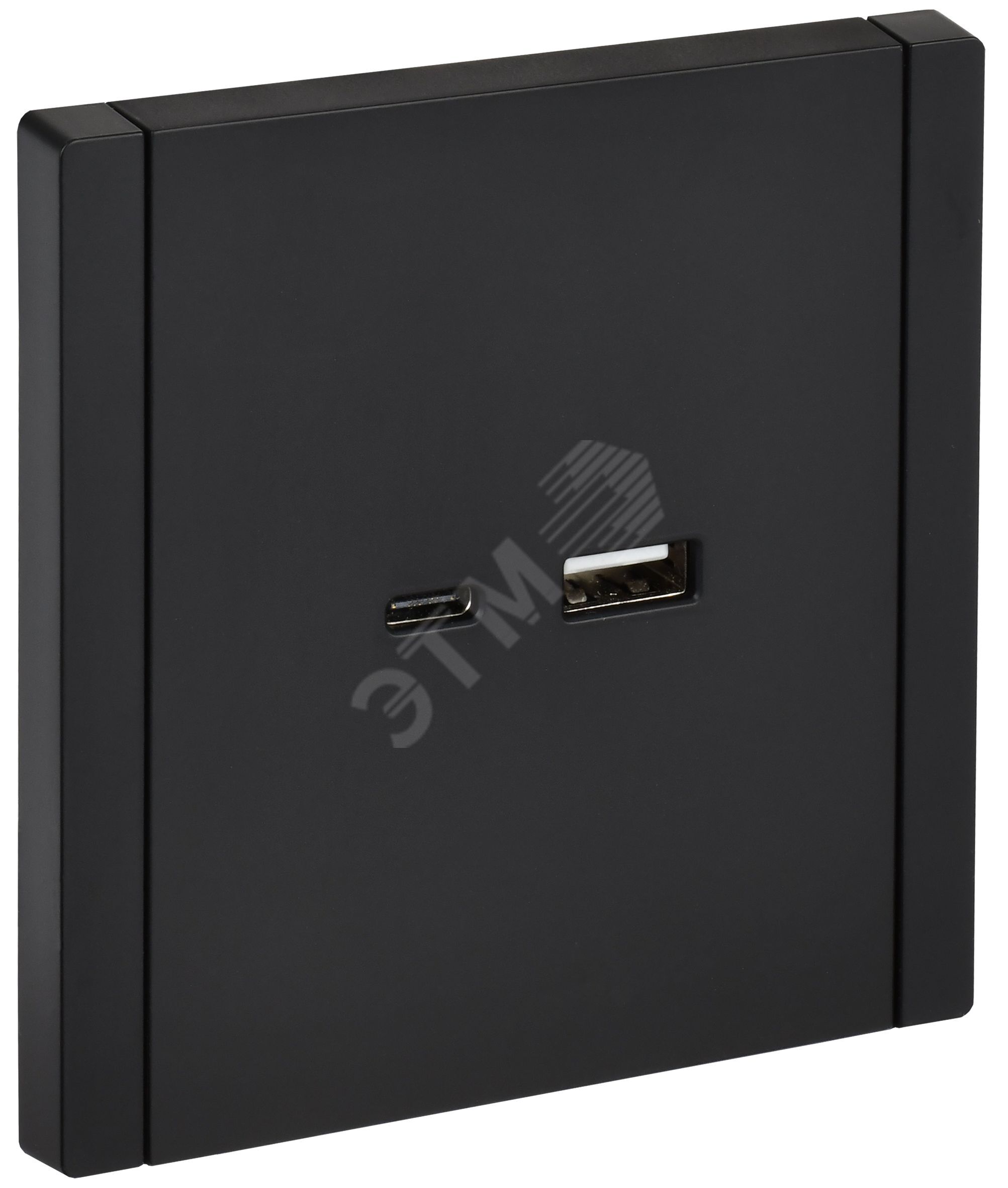 FORTE&PIANO Розетка USB A+C 18Вт FP151 черный IEK