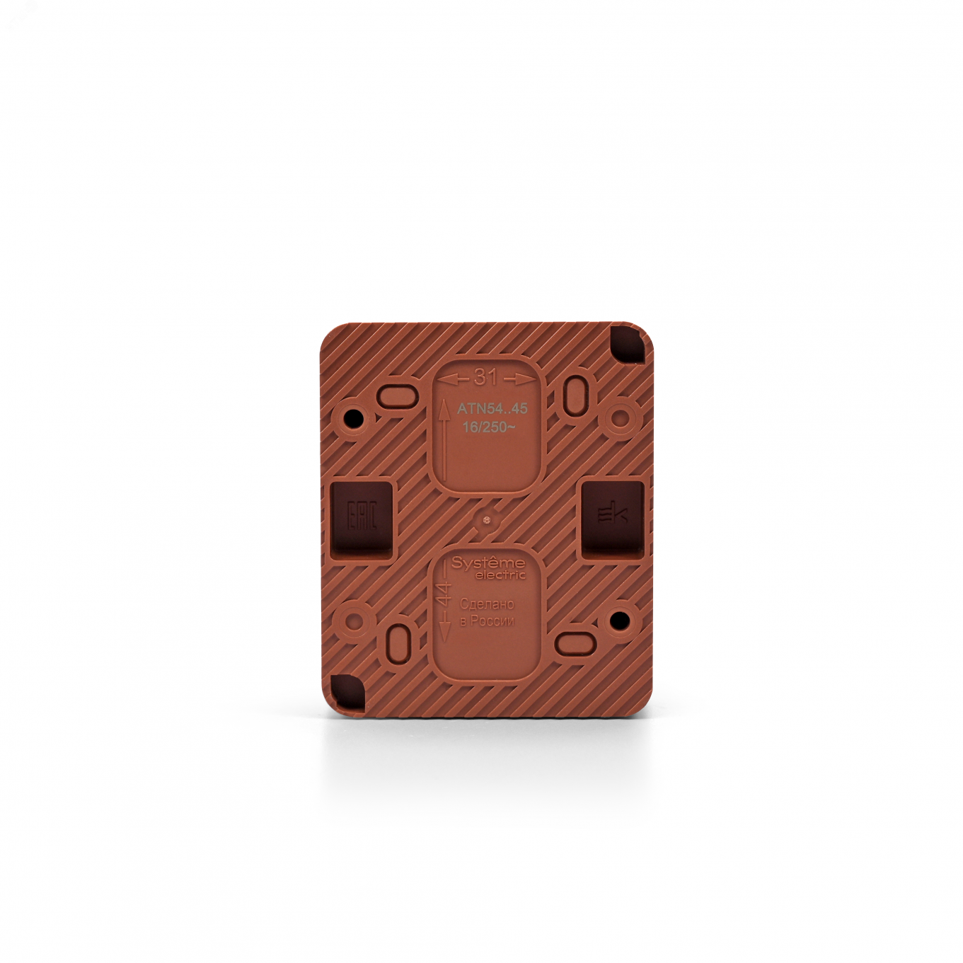 Купить AtlasDesign PROFI IP54 О/У РОЗЕТКА с заземлением со шторками 16А 250В, ТЕРРАКОТОВЫЙ в Казани AtlasDesign PROFI IP54 О/У РОЗЕТКА с заземлением со шторками 16А 250В, ТЕРРАКОТОВЫЙ