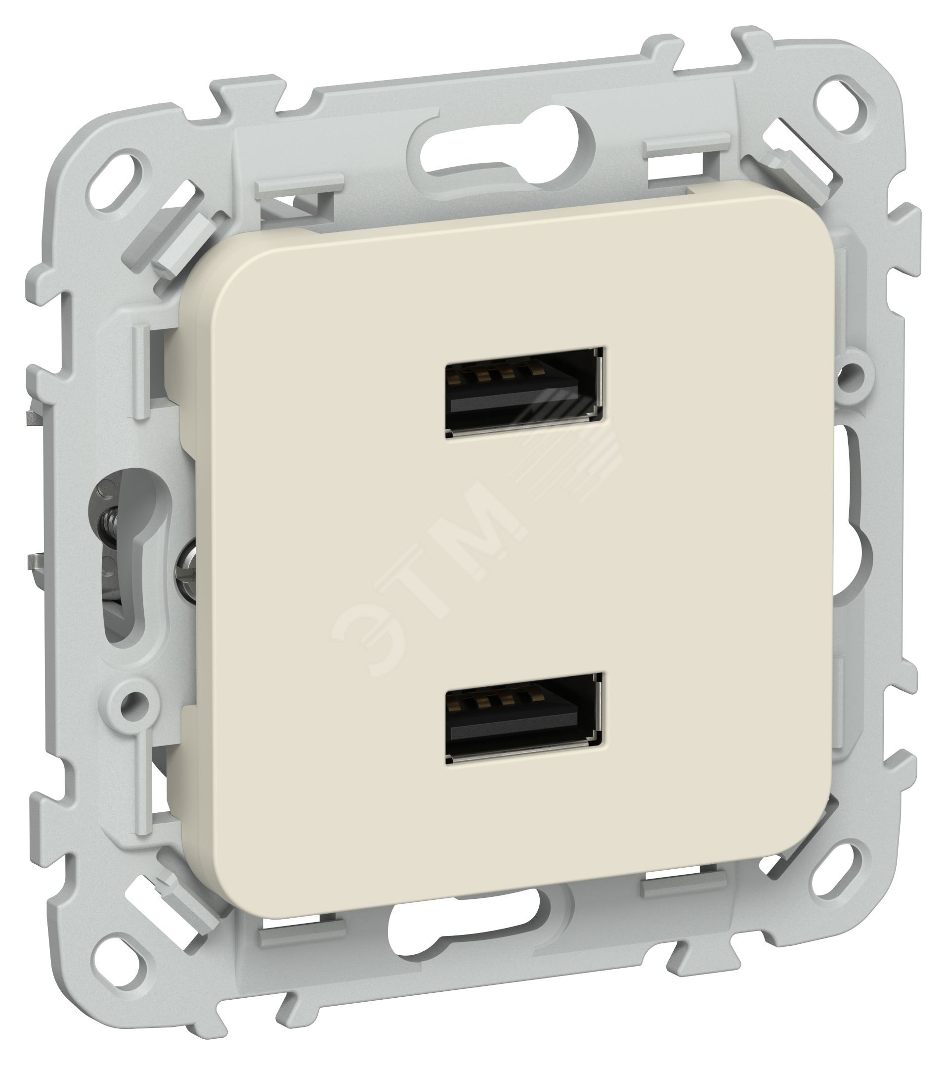 FLITE Розетка USB A+A 3,1А РЮ-2-ФлСл сливочный IEK