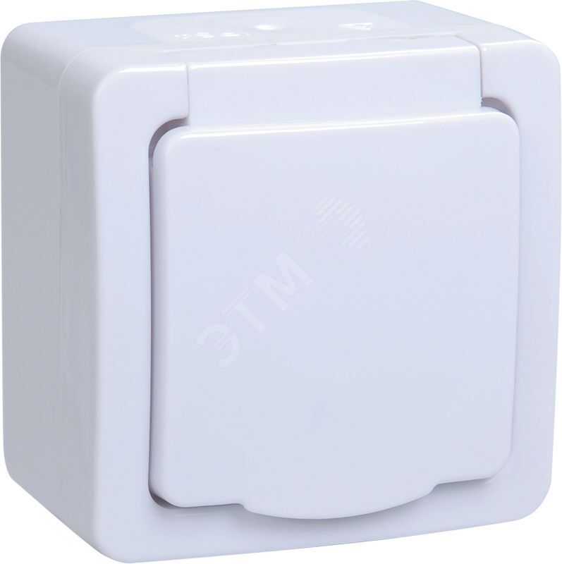 Гермес PLUS Розетка с заземлением наружная с крышкой IP54