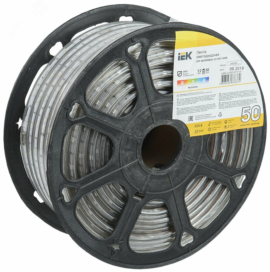 Лента LED 50м LSR-5050RGB30-7,2-IP67-220В