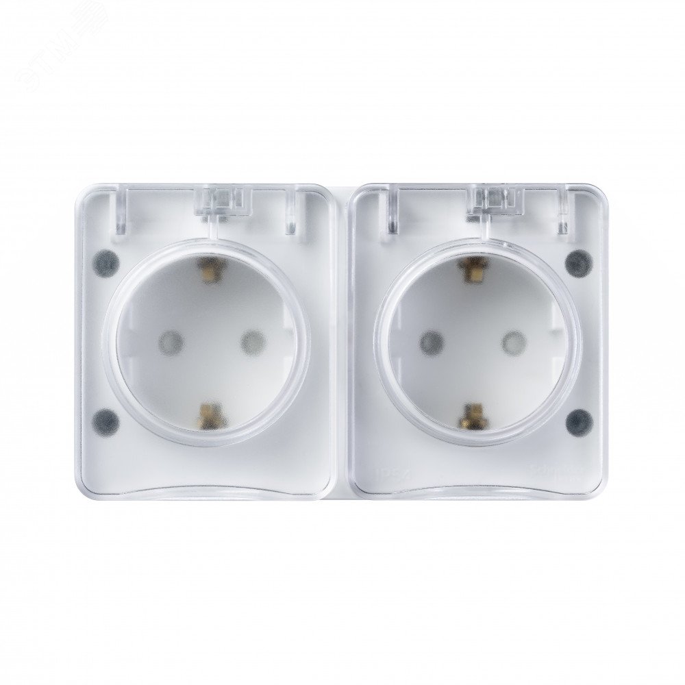 Купить AtlasDesign Profi54 розетка двойная с заземлением со шторками IP54 16А 250B, БЕЛЫЙ, Россия в Казани AtlasDesign Profi54 розетка двойная с заземлением со шторками IP54 16А 250B, БЕЛЫЙ, Россия