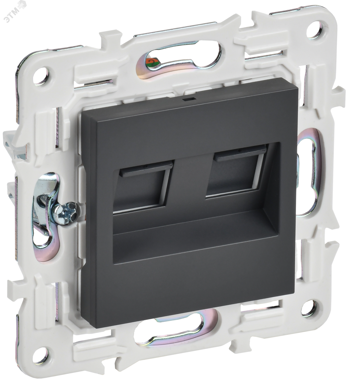 Купить SKANDY Розетка компьютерная двойная RJ45 кат.6 SK-K04T титан IEK в Казани SKANDY Розетка компьютерная двойная RJ45 кат.6 SK-K04T титан IEK
