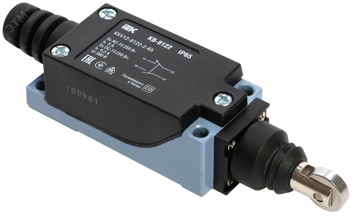 Выключатель концевой КВ-8122 ролик вертикальный нажимной IP65
