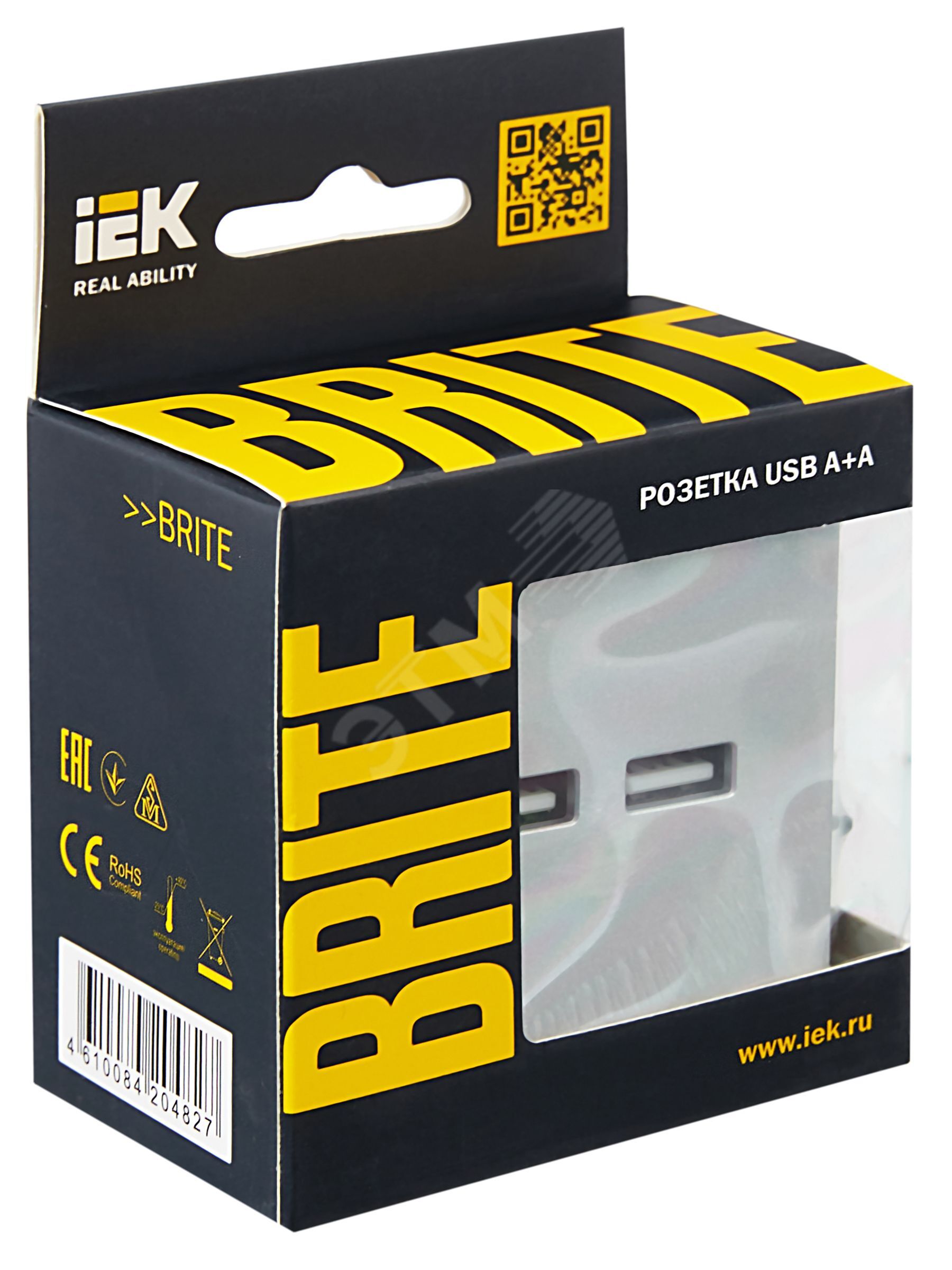 Купить BRITE Розетка USB A+A 3.1А РЮ10-1-БрА алюминий в Казани BRITE Розетка USB A+A 3.1А РЮ10-1-БрА алюминий