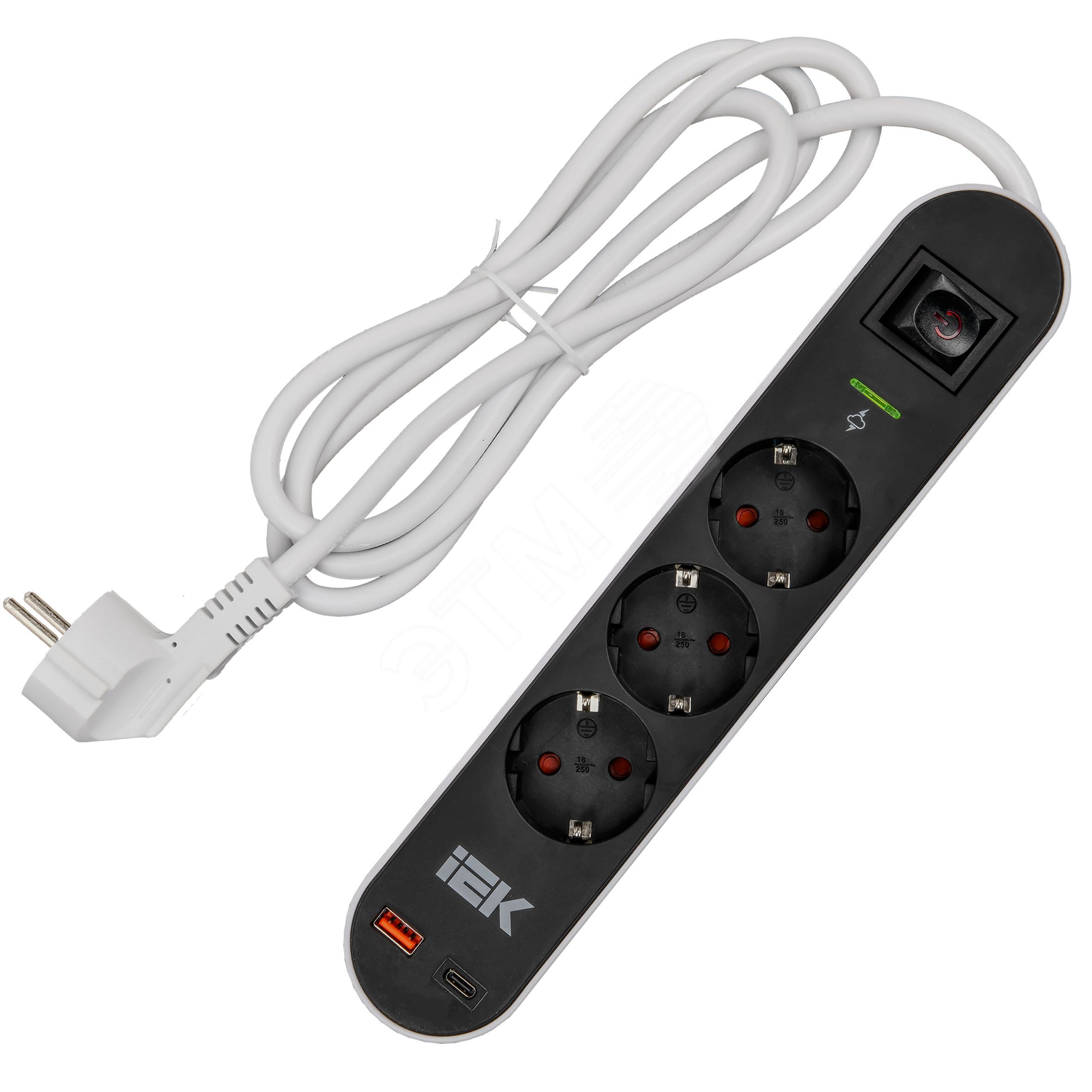 Купить Фильтр сетевой СФ-03К 16А USB A+C 20Вт 1,5м 3х1,5мм2 черный в Казани Фильтр сетевой СФ-03К 16А USB A+C 20Вт 1,5м 3х1,5мм2 черный