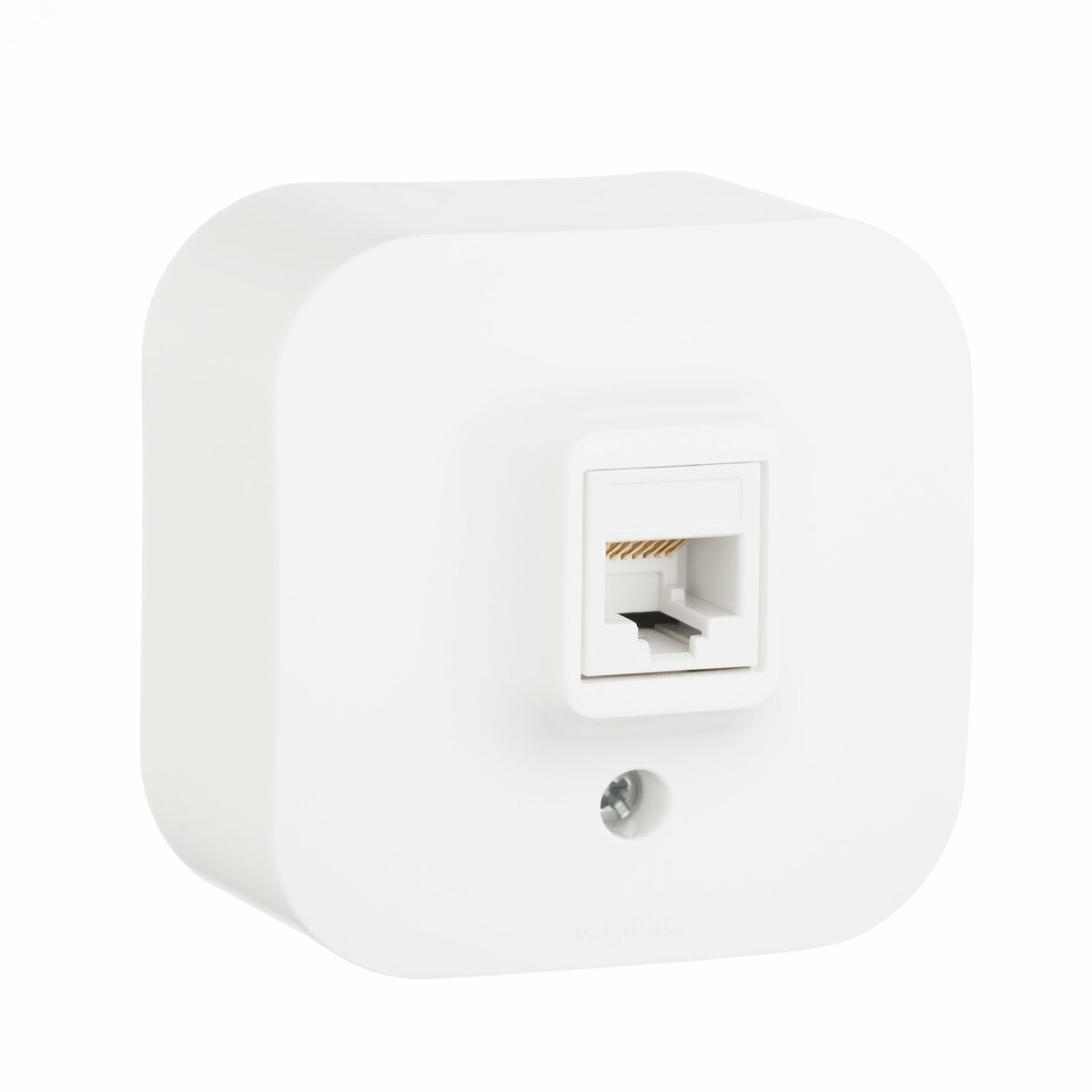 Розетка для открытой установки компьютерная RJ45 кат.5E UTP белый QUTEO