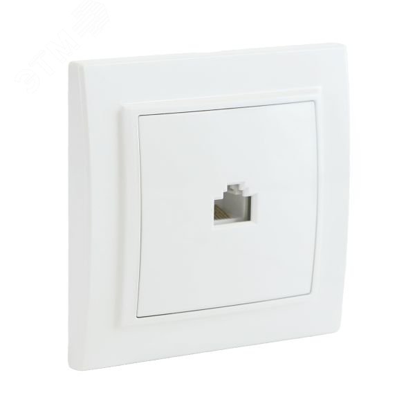 Розетка Минск RJ-45 1-местная СП белая