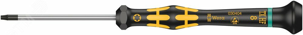 Отвёртка антистатическая для прецизионных работ 1567 TORX HF ESD Kraftform Micro с функцией фиксации крепежа TX 6 x 40 мм