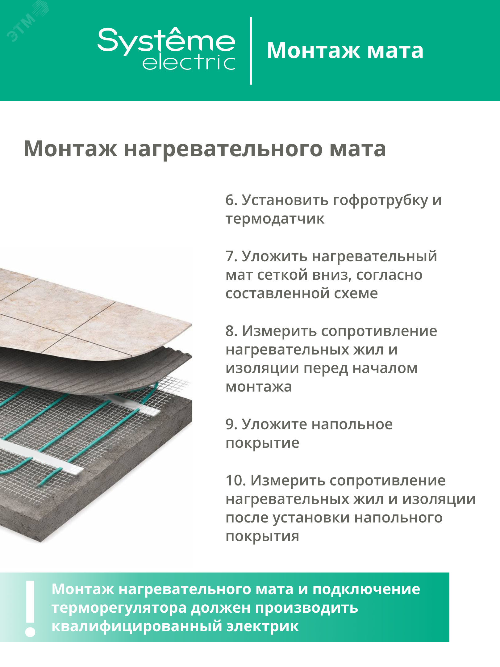 Купить Теплый пол (мат нагревательный) STEP BALANCE SBM150015, 150 Вт/м2, 225 Вт, 1,5 м2 в Казани Теплый пол (мат нагревательный) STEP BALANCE SBM150015, 150 Вт/м2, 225 Вт, 1,5 м2