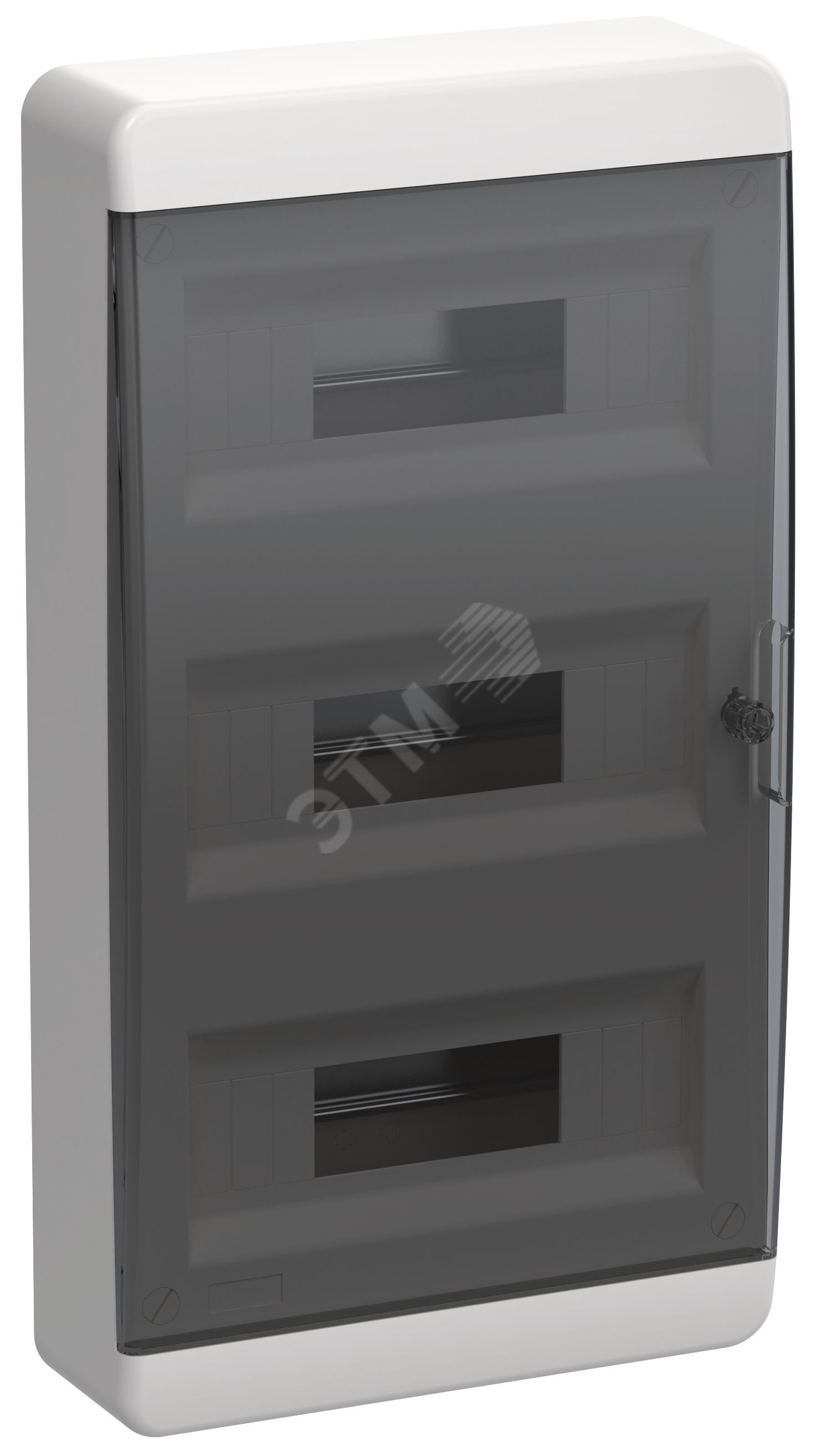 TEKFOR Корпус пластиковый ЩРН-П-36 IP41 черная прозрачная дверь IEK