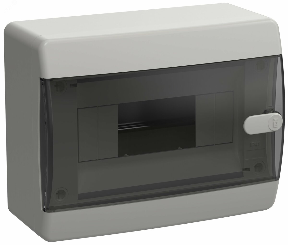 UNION Compact Корпус пластиковый ЩРН-П-8 IP41 черная прозрачная дверь IEK