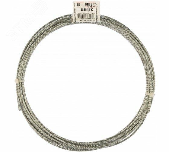 Трос DIN3055 2мм стальной оцинкованный (10м)